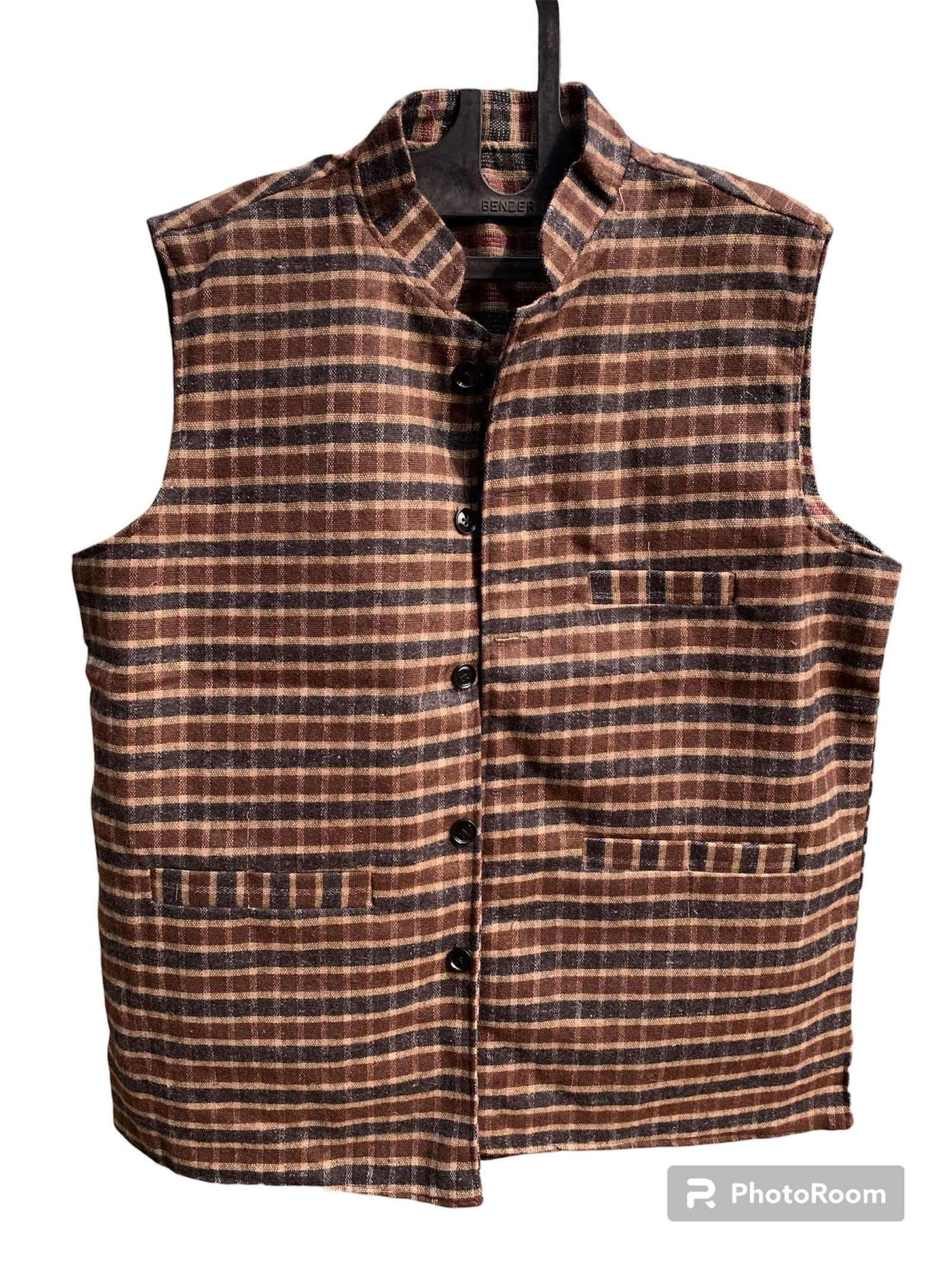 Buy Men's Khadi Half Sleeve Jacket (Dark Brown); Size: Large - UTPRD_018 at  Amazon.in
