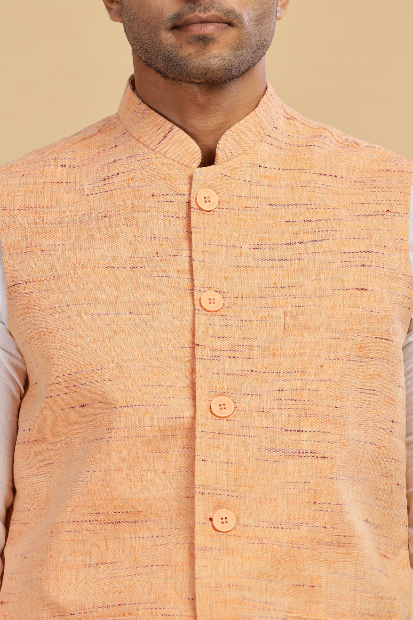 Traditional Khadi Sleeveless Jacket